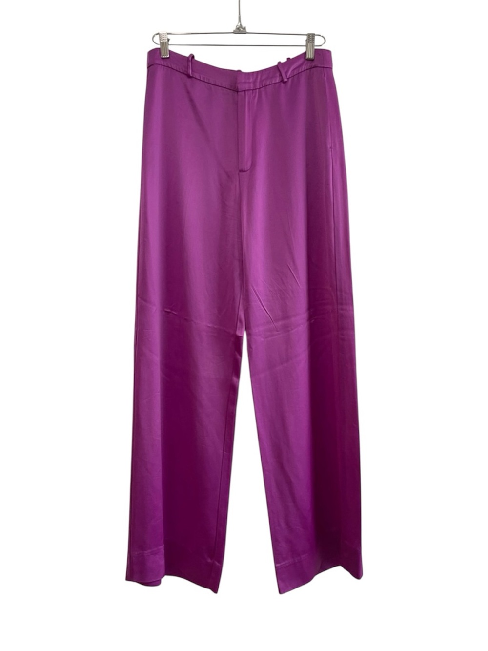 Something Navy silky wide-leg trousers in Purple Size 12